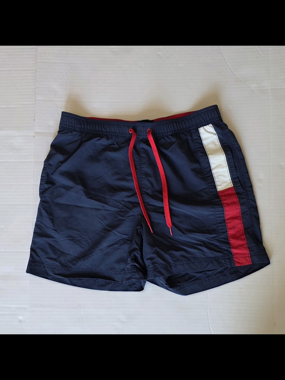 Tommy Hilfiger Navy Men Swim Shorts Drawstring Pool Beach Resortwear